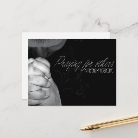 "Gebet für andere" Motivation Affirmation Postkarte (Vorderseite/Rückseite Beispiel)