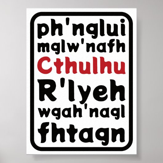 Gebet für Cthulhu Poster (Vorne)