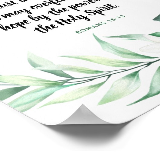 Gebet für Dich Kalligrafie Poster (Ecke)