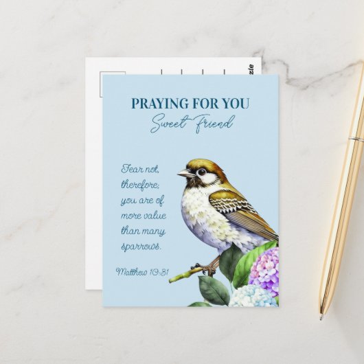 Gebet für dich Liebling Postkarte (Vorderseite/Rückseite Beispiel)