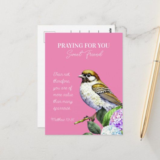 Gebet für dich Liebling Postkarte (Vorderseite/Rückseite Beispiel)