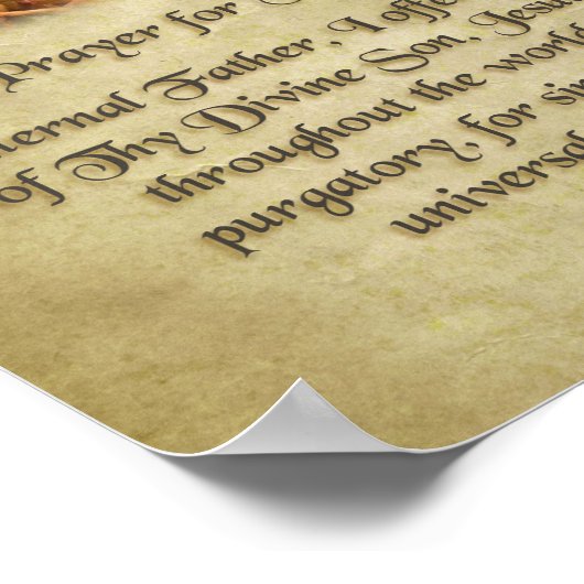 Gebet für die armen Soule im Fegefeuer. Poster (Ecke)