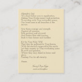 Gebet für die im Militärdienst Visitenkarte (Rückseite)