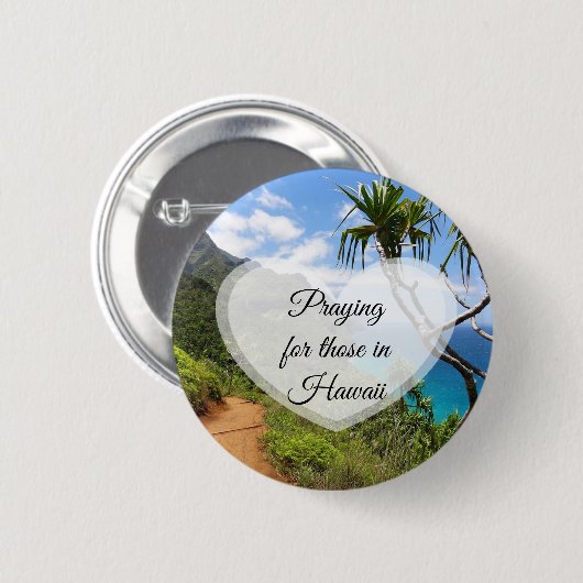Gebet für die in Hawaii Button (Vorne & Hinten)