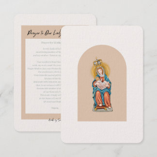 Gebet für die Mutterschaft - Unsere Frau von Le Le Dankeskarte