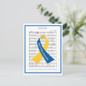 Gebet für die Ukraine Hymne Noten Postkarte (Stehend Vorderseite)