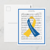 Gebet für die Ukraine Hymne Noten Postkarte (Vorne/Hinten)