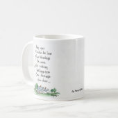 Gebet für die Zuhause, Glücklichkeits-Zuhause-Skiz Kaffeetasse (Vorderseite Links)