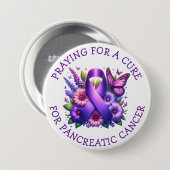 Gebet für ein Heilmittel für Pankreaskrebs Button (Vorne & Hinten)