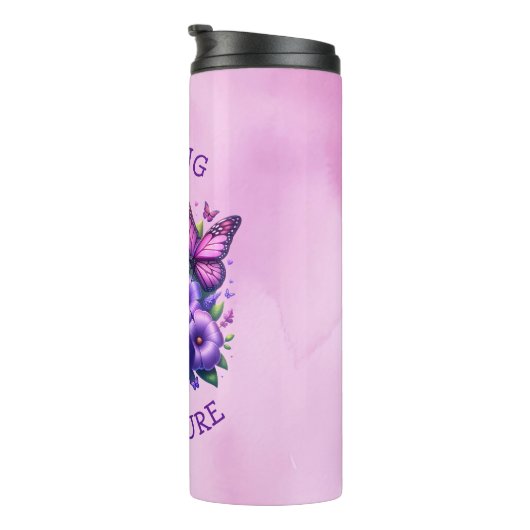 Gebet für ein Heilmittel | Pankreaskarzinom Thermosbecher (Nach rechts gedreht)