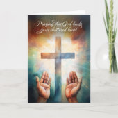 Gebet für ein zerschmettertes Herz - Hände für Got Karte (Vorderseite)