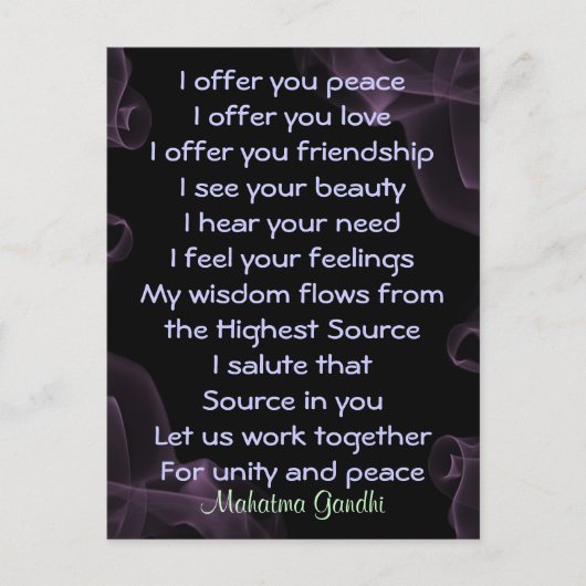 Gebet für Frieden Postkarte (Vorderseite)