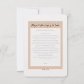 Gebet für gesunde Schwangerschaft - Unsere Frau Dankeskarte (Rückseite)