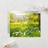 Gebet für Gottes Führung, Frühlingsszene Karte (Vorderseite/Rückseite Beispiel)