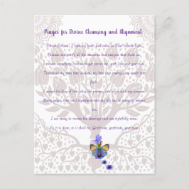 Gebet für göttliche Reinigung und Angleichung Postkarte