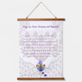 Gebet für göttliche Reinigung und Angleichung Wandteppich Mit Holzrahmen