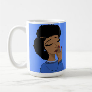 Gebet für Mädchen (blauer Hintergrund) Kaffeetasse