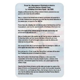 Gebet für Präsident Trump und die USA - Vigano Magnet