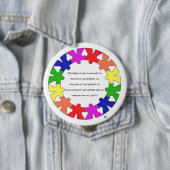 Gebet für Schutz im Hand-und Herz-Kreis Button (Beispiel)