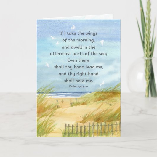 Gebet für Sie Psalms Bibel Verse Ocean Beach Karte (Vorderseite)