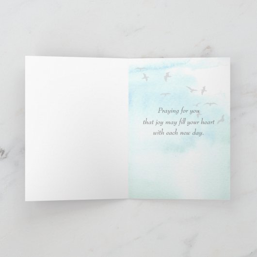 Gebet für Sie Psalms Bibel Verse Ocean Beach Karte (Innenseite)