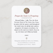 Gebet für Soule im Fegefeuer Visitenkarte (Rückseite)