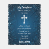 Gebet für Tochter Fleecedecke (Vorderseite)