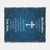 Gebet für Tochter Fleecedecke (Vorderseite (Horizontal))