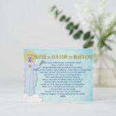 Gebet für unsere Lady of Beauraing Postkarte (Stehend Vorderseite)