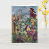 "Gebet-Garten mit Rosenkranz" Sympathiekarte Karte (Gelbe Blume)