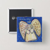 Gebet Guardian Angel Pastel Custom Button Message (Vorne & Hinten)