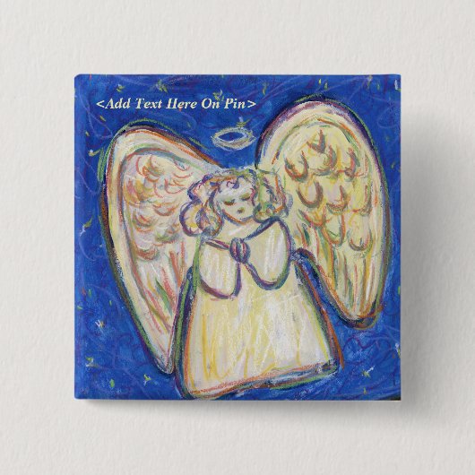 Gebet Guardian Angel Pastel Custom Button Message (Vorderseite)