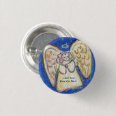 Gebet Guardian Angel Pastel Custom Button Message (Vorne & Hinten)