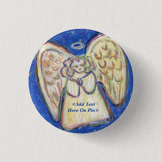 Gebet Guardian Angel Pastel Custom Button Message (Vorderseite)