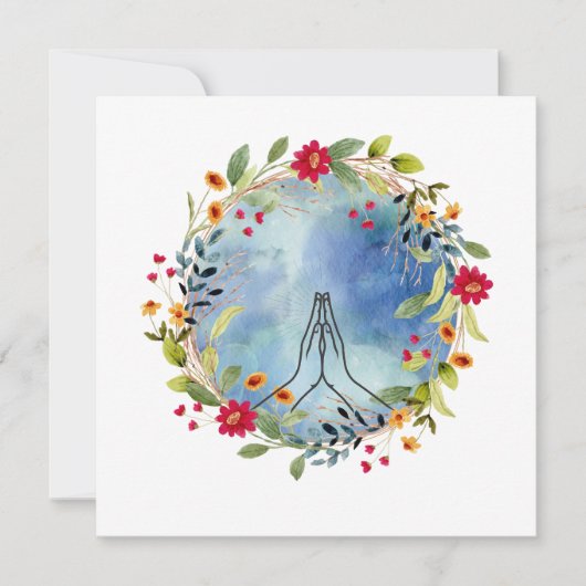 Gebet Hände Aquarell (Vorderseite)