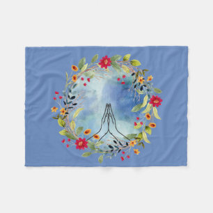Gebet Hände Aquarell Fleecedecke