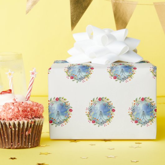 Gebet Hände Aquarell Geschenkpapier (Geburtstagsparty)