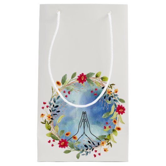 Gebet Hände Aquarell Kleine Geschenktüte (Vorderseite)