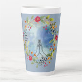 Gebet Hände Aquarell Milchtasse (Vorderseite)