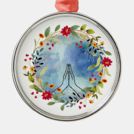 Gebet Hände Aquarell Ornament Aus Metall