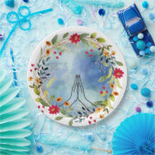 Gebet Hände Aquarell Pappteller (Party)