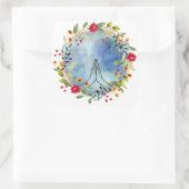 Gebet Hände Aquarell Quadratischer Aufkleber (Tasche)