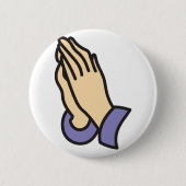 Gebet Hände Button (Vorderseite)