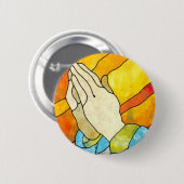 Gebet Hände Button (Vorne & Hinten)