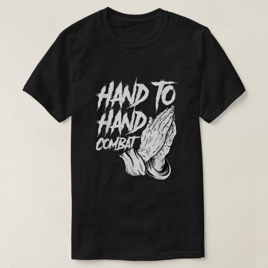 Gebet Hände Christlich Hand zu Hand Kämpfe T-Shirt (Design vorne)