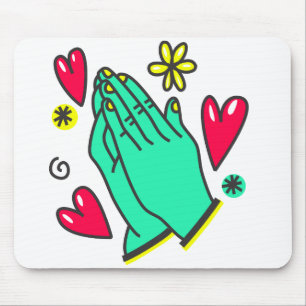 Gebet Hände I WhtBkg I Mousepad