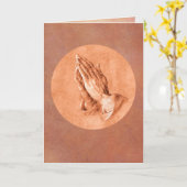 Gebet Hände Karte (Gelbe Blume)