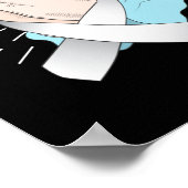 Gebet Hände mit dem Bewusstsein für den Lungenkreb Poster (Ecke)