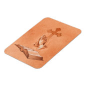 Gebet Hände mit Kreuz und Bibel Magnet (Linke Seite)