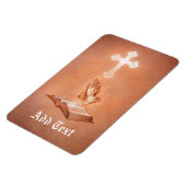 Gebet Hände mit Kreuz und Bibel Magnet (Linke Seite)